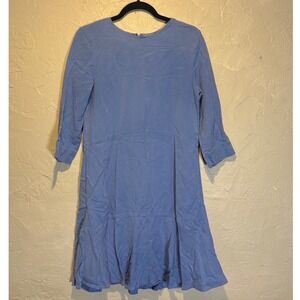 COS Blue Lyocell 3/4 Sleeve Tiered Dress US 4